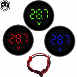 DC5-100V Digital Voltmeter LED Digital Display Circular Voltmeter Car Voltage Current Meter Volt Detector Tester Monitor Panel