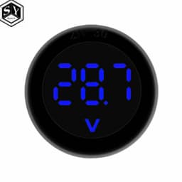 DC5-100V Digital Voltmeter LED Digital Display Circular Voltmeter Car Voltage Current Meter Volt Detector Tester Monitor Panel