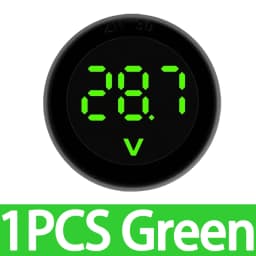 DC5-100V Digital Voltmeter LED Digital Display Circular Voltmeter Car Voltage Current Meter Volt Detector Tester Monitor Panel