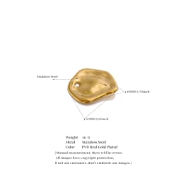 Yhpup Stainless Steel Metal Distinctive Attractive Unisex Brooches Gold & Silver Color PVD Plated Minimalist Jewelry Accessories