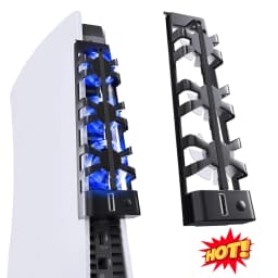 Cooling Fan for PlayStation 5 Console Disc and Digital Editions High-Speed Silent Fan with LED Light for PS5 Accessories