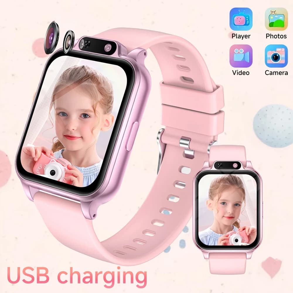 2026 Upgraded Kids Smart Watch 300Mah Battery with Long Standby, Multiple Sports Modes, Pedometer, Flashlight, Calculator