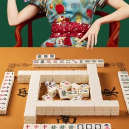 Living Room Decoration Mahjong Home Entertainment Large Medium and Small Size Flawless Monochrome Mahjong Ivory Set
