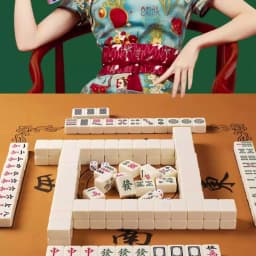 Living Room Decoration Mahjong Home Entertainment Large Medium and Small Size Flawless Monochrome Mahjong Ivory Set