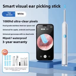 Ear Wax Removal,Ear Cleaner with 1080P CameraSmart Visual Earwax Cleaning Tool8 Pcs Ear Set,6 Ear Scoop Ear Tips Replacement