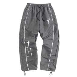 Men's Stars Print Trendy Sporty Pants with Lines Gym Workout Running Trousers with Side Pockets Athletic Quick Dry Sweatpants