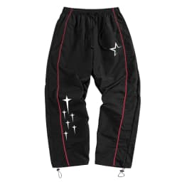 Men's Stars Print Trendy Sporty Pants with Lines Gym Workout Running Trousers with Side Pockets Athletic Quick Dry Sweatpants
