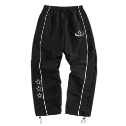 Men's Stars Print Trendy Sporty Pants with Lines Gym Workout Running Trousers with Side Pockets Athletic Quick Dry Sweatpants