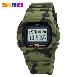 SKMEI 1628 Military Digital Watch for Men Retro Sport Waterproof Mens Electronic Wristwatch LED Display Clock 1988 Reloj Hombre