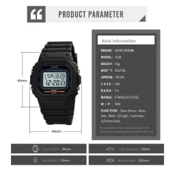 SKMEI 1628 Military Digital Watch for Men Retro Sport Waterproof Mens Electronic Wristwatch LED Display Clock 1988 Reloj Hombre