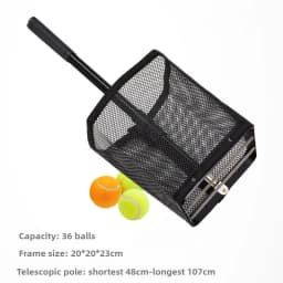 Scalable Tennis Ball Picker Portable Tennis Ball Collector Large Capacity Balls Pick Up Frame Stainless Steel Sports Equipment