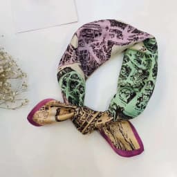 Silk Scarf Women Luxury Bandana Top Handkerchief For Hair Headscarf Flower Printed Women's Bag 100% Silk Bandanas Stole Scarves