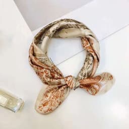 Silk Scarf Women Luxury Bandana Top Handkerchief For Hair Headscarf Flower Printed Women's Bag 100% Silk Bandanas Stole Scarves