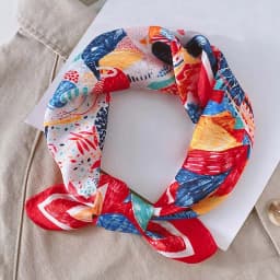 Silk Scarf Women Luxury Bandana Top Handkerchief For Hair Headscarf Flower Printed Women's Bag 100% Silk Bandanas Stole Scarves