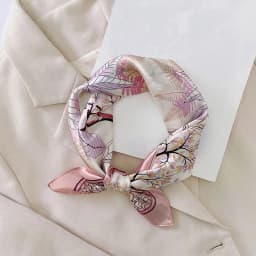Silk Scarf Women Luxury Bandana Top Handkerchief For Hair Headscarf Flower Printed Women's Bag 100% Silk Bandanas Stole Scarves