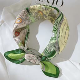 Silk Scarf Women Luxury Bandana Top Handkerchief For Hair Headscarf Flower Printed Women's Bag 100% Silk Bandanas Stole Scarves