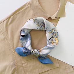 Silk Scarf Women Luxury Bandana Top Handkerchief For Hair Headscarf Flower Printed Women's Bag 100% Silk Bandanas Stole Scarves