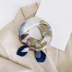 Silk Scarf Women Luxury Bandana Top Handkerchief For Hair Headscarf Flower Printed Women's Bag 100% Silk Bandanas Stole Scarves