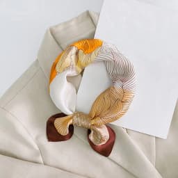 Silk Scarf Women Luxury Bandana Top Handkerchief For Hair Headscarf Flower Printed Women's Bag 100% Silk Bandanas Stole Scarves