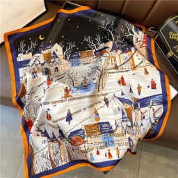 100% Natural Silk Square Scarf Women Bandana Headscarf Scarves Shawls Square Neck Foulard Wraps Cachecol Femme Schals Bufanda