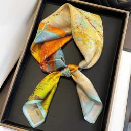 100% Natural Silk Square Scarf Women Bandana Headscarf Scarves Shawls Square Neck Foulard Wraps Cachecol Femme Schals Bufanda