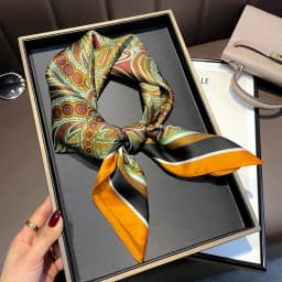 100% Natural Silk Square Scarf Women Bandana Headscarf Scarves Shawls Square Neck Foulard Wraps Cachecol Femme Schals Bufanda