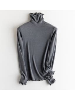 SuyaDream, Women Bottoming T Shirt, Silk Viscose Blend, Long Sleeves, Solid Basic Thermal  Shirt, 2024 Autumn Winter Top