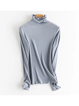 SuyaDream, Women Bottoming T Shirt, Silk Viscose Blend, Long Sleeves, Solid Basic Thermal  Shirt, 2024 Autumn Winter Top