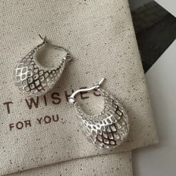 925 Sterling Silver Vintage Earrings For Women Trendy Simple Big Web Earring Jewelry Prevent Allergy Party Accessories