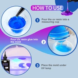 UV Resin, 12-Color Transparent UV Resin, Odorless Low-Shrinkage UV Colored Resin, Vibrant Colors, UV Resin Crafting Kit