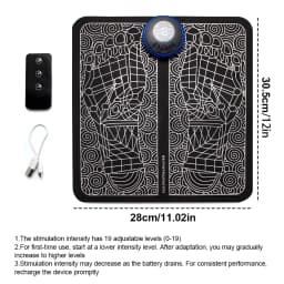 1PC Foot Massager TENS for Muscle Relaxation,LCD Display Screen,Back Massager & Legs Massager Pad with Remote Control