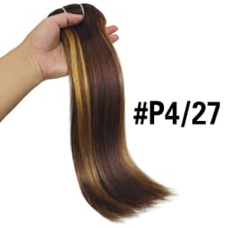 Clip-in Hair Extensions Straight Real Human Hair Seamless 120g Natural Black Human Clip-In Extensions Invisible Straight 8Pcs