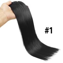 Clip-in Hair Extensions Straight Real Human Hair Seamless 120g Natural Black Human Clip-In Extensions Invisible Straight 8Pcs