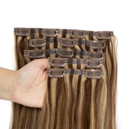 Invisible PU Weft Clip In Extension Human Hair Injected Clip in Hair Weft Machine Remy 12"-24" 7Pcs Silk Straight Clip On Hairs