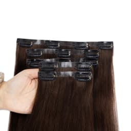 Invisible PU Weft Clip In Extension Human Hair Injected Clip in Hair Weft Machine Remy 12"-24" 7Pcs Silk Straight Clip On Hairs