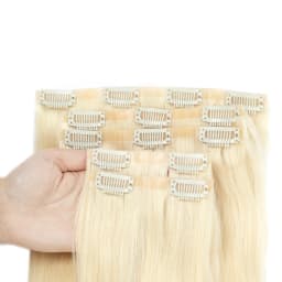 Invisible PU Weft Clip In Extension Human Hair Injected Clip in Hair Weft Machine Remy 12"-24" 7Pcs Silk Straight Clip On Hairs