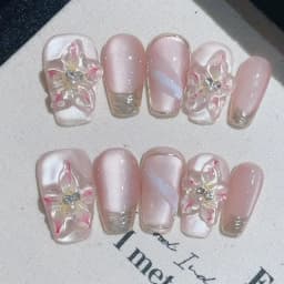 10Pcs French Handmade Press on Nails Candy Color Fake Nails Wearable Stick-on Nails False Nail Uñas Postizas Накладные Ногти 네일팁