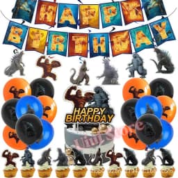 Monster Godzilled King Konged Birthday Party Supplies Plates Cup Napkin Balloon for Boys Party Favor Gift Baby Shower Decoration