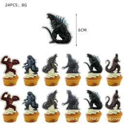 Monster Godzilled King Konged Birthday Party Supplies Plates Cup Napkin Balloon for Boys Party Favor Gift Baby Shower Decoration