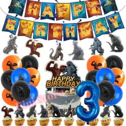 Monster Godzilled King Konged Birthday Party Supplies Plates Cup Napkin Balloon for Boys Party Favor Gift Baby Shower Decoration