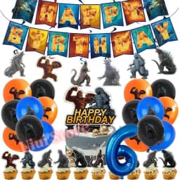 Monster Godzilled King Konged Birthday Party Supplies Plates Cup Napkin Balloon for Boys Party Favor Gift Baby Shower Decoration