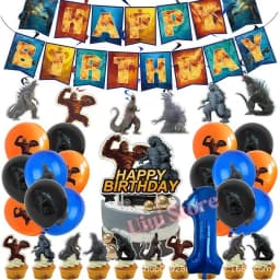 Monster Godzilled King Konged Birthday Party Supplies Plates Cup Napkin Balloon for Boys Party Favor Gift Baby Shower Decoration