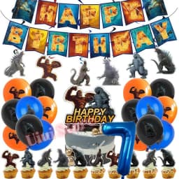 Monster Godzilled King Konged Birthday Party Supplies Plates Cup Napkin Balloon for Boys Party Favor Gift Baby Shower Decoration