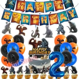 Monster Godzilled King Konged Birthday Party Supplies Plates Cup Napkin Balloon for Boys Party Favor Gift Baby Shower Decoration