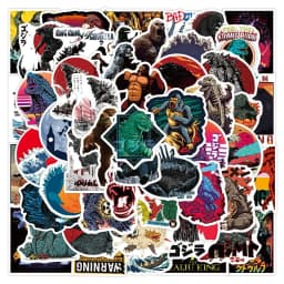 100Pcs/set New Anime Godzilla kawaii Figure Waterproof sticker model toys DIY Hand account stickers gifts