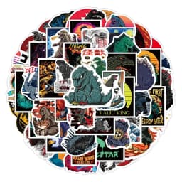 100Pcs/set New Anime Godzilla kawaii Figure Waterproof sticker model toys DIY Hand account stickers gifts
