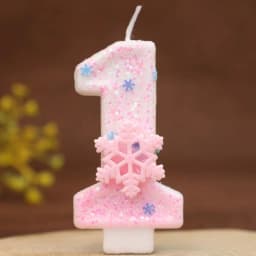 Frozen Birthday Candles 0-9 Number Glitter Blue Snowflake Cake Candle Kids Girls Birthday Party Cake Topper Decoration Supplies