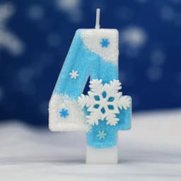 Frozen Birthday Candles 0-9 Number Glitter Blue Snowflake Cake Candle Kids Girls Birthday Party Cake Topper Decoration Supplies