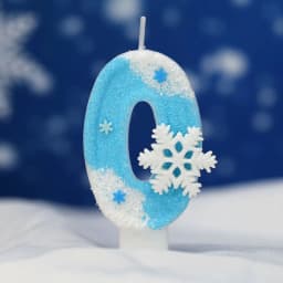Frozen Birthday Candles 0-9 Number Glitter Blue Snowflake Cake Candle Kids Girls Birthday Party Cake Topper Decoration Supplies
