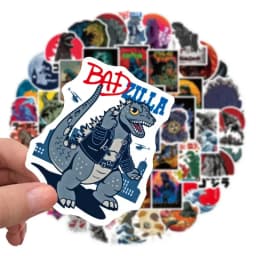 50pcs Godzilla Vs Kong Stickers King of The Monsters Laptop Logo Decal Macbook Cup Guitar Luggage Fridge Skateboard Bicycle Gift